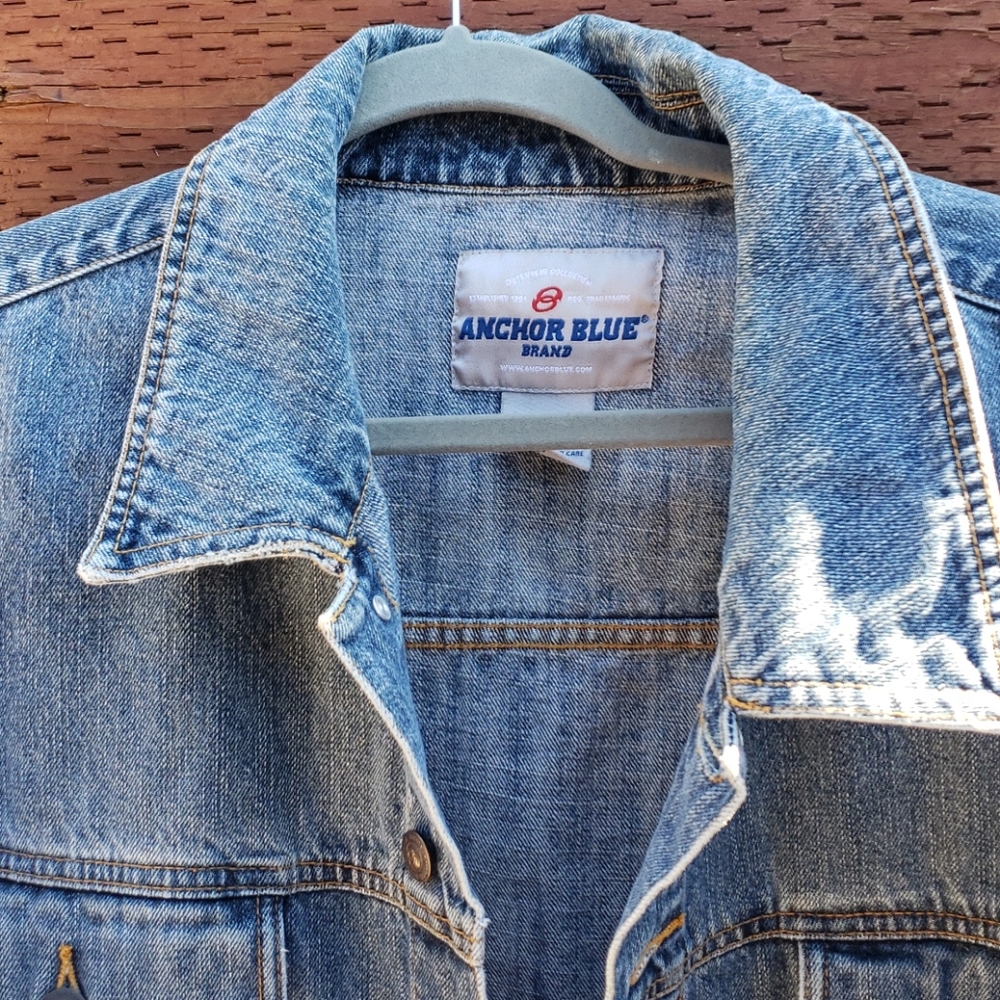 Anchor blue denim jacket size Large - Picture 2 of 16